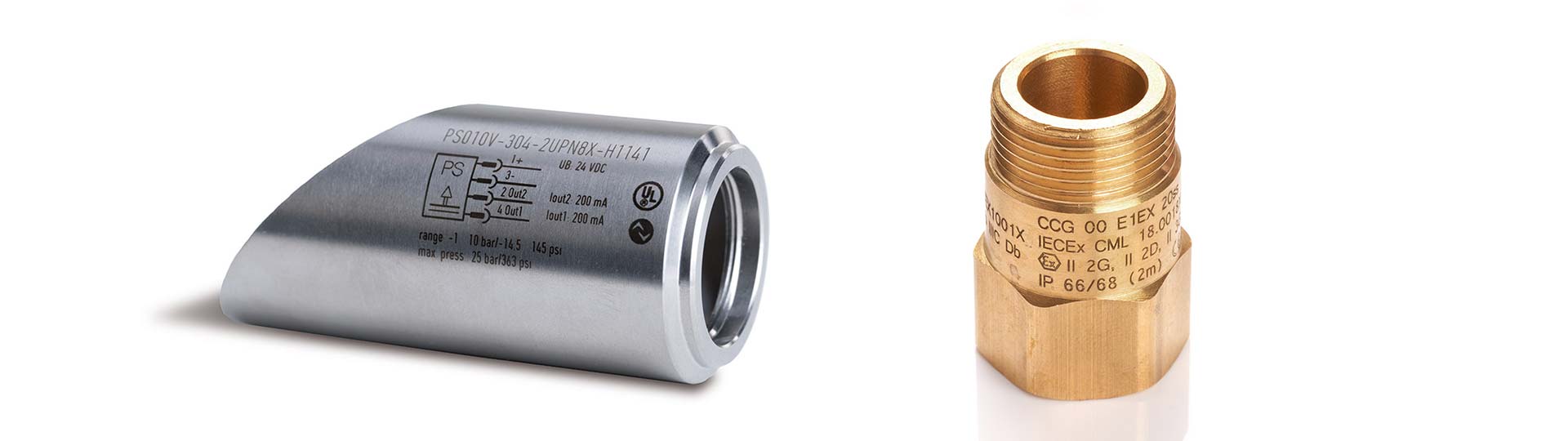 Laser and annealing marking on brass cylinder and metal sensor housing