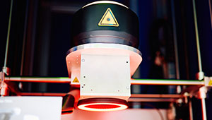 Laserhead of a fiber laser with Auto Focus