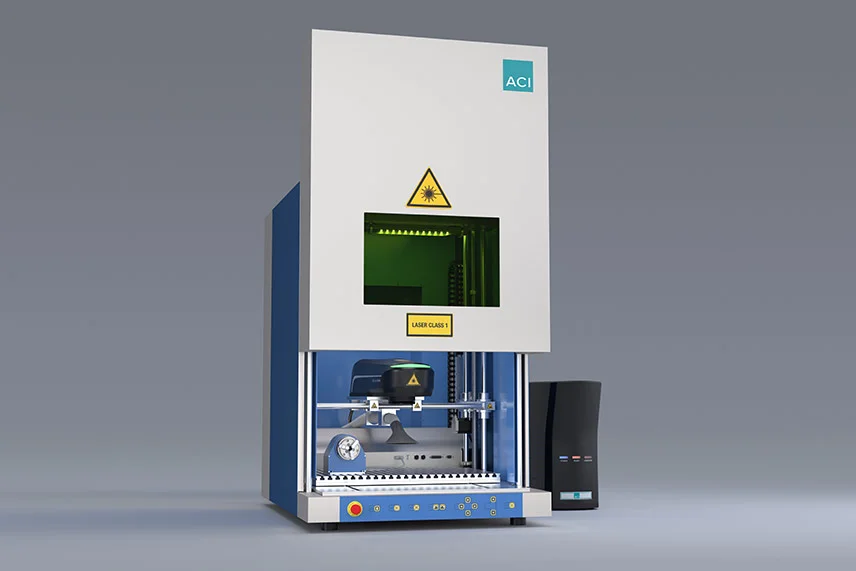 Laser station Workstation Professional with fiber laser and rotation axis