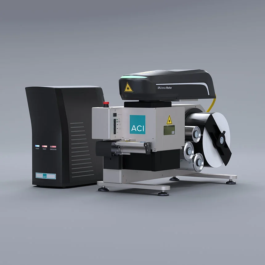 Foil handling system Foil Star with fiber laser DFL Ventus Marker of the Business Fiber series