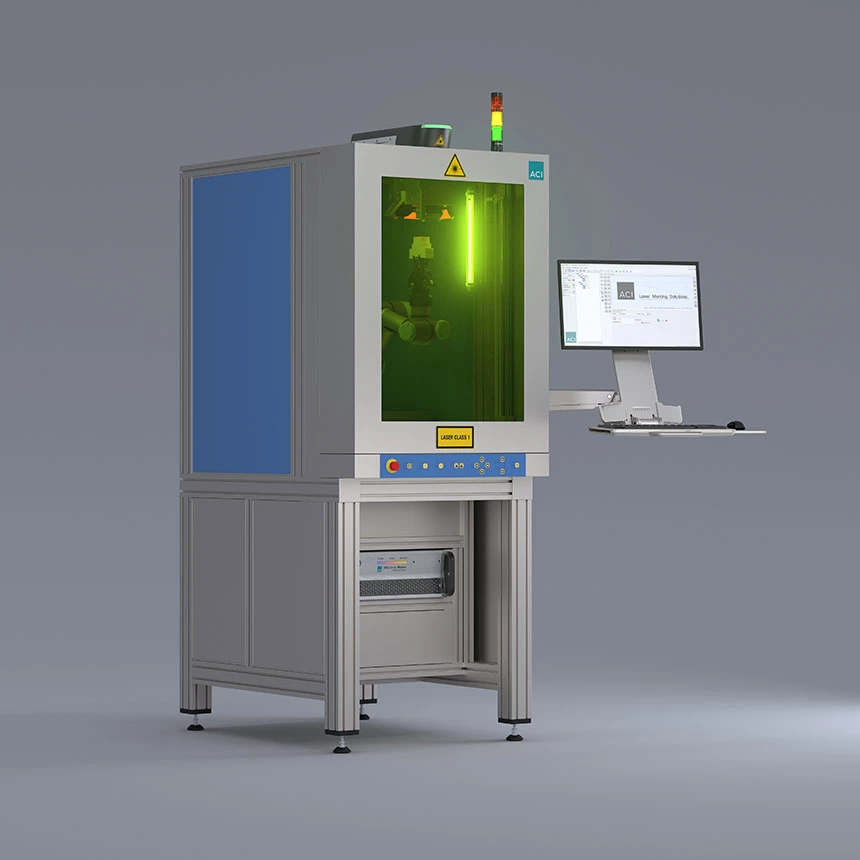 Automated laser station Workstation Robotic with closed laser safety door