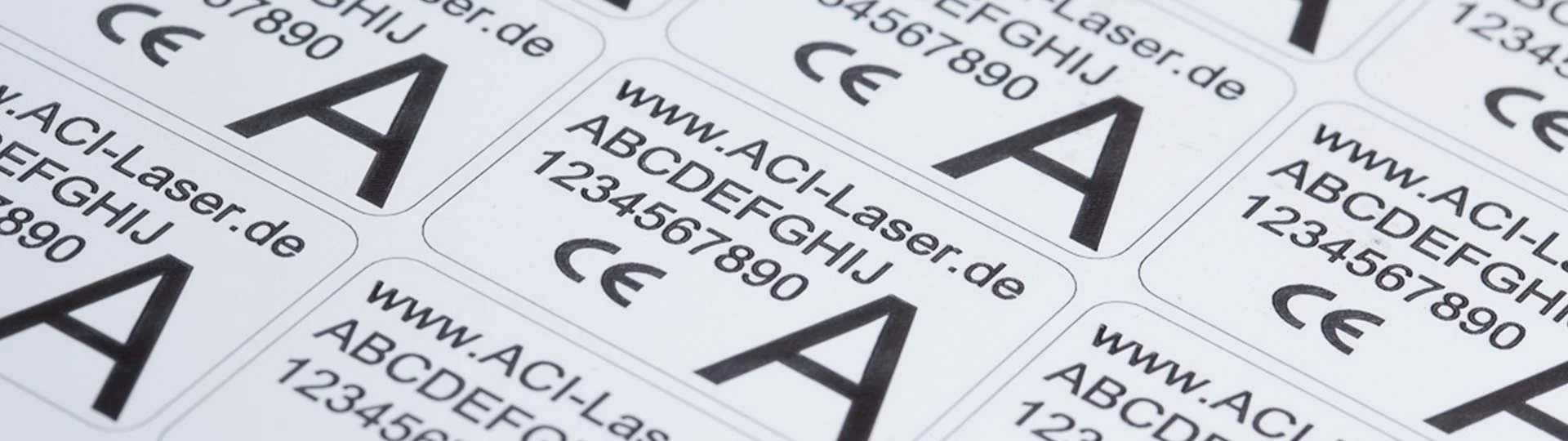 Laser marking of text, numbers and logos on labels