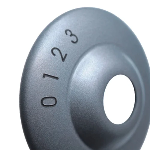 Laser engraving on a plastic rotary knob