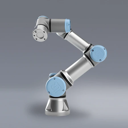 Robot arm of a UR3e robot for automated laser marking