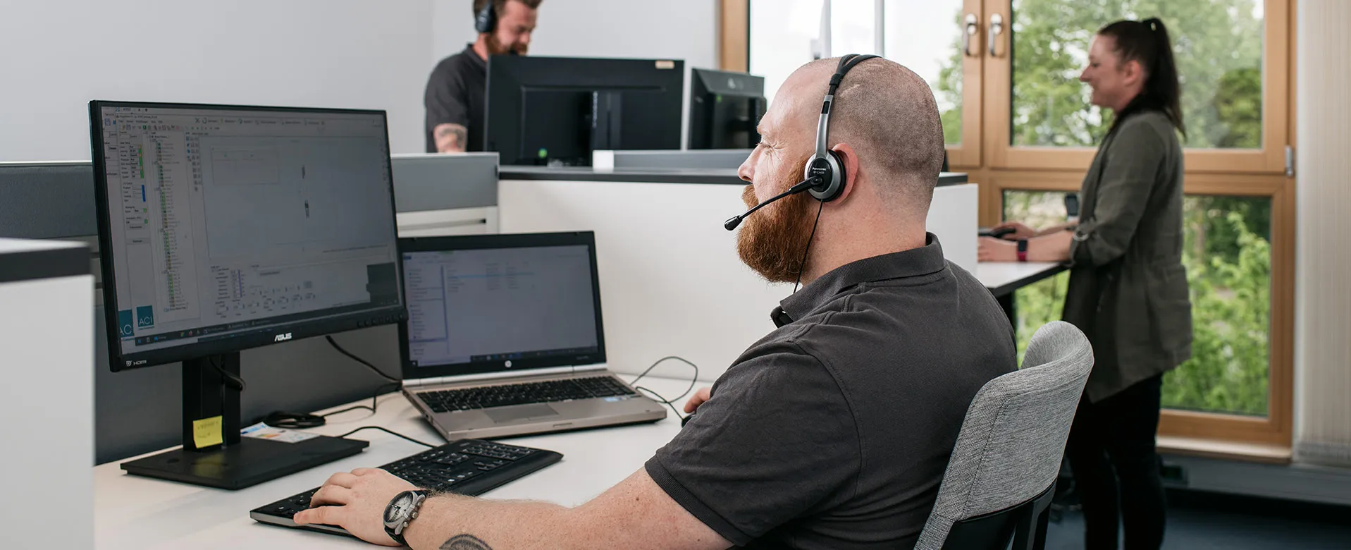 ACI Laser customer service team supports customers by phone and online