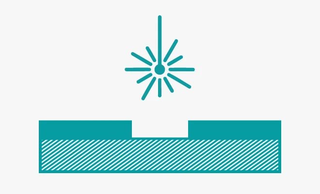 Color removal or material removal as a laser marking method