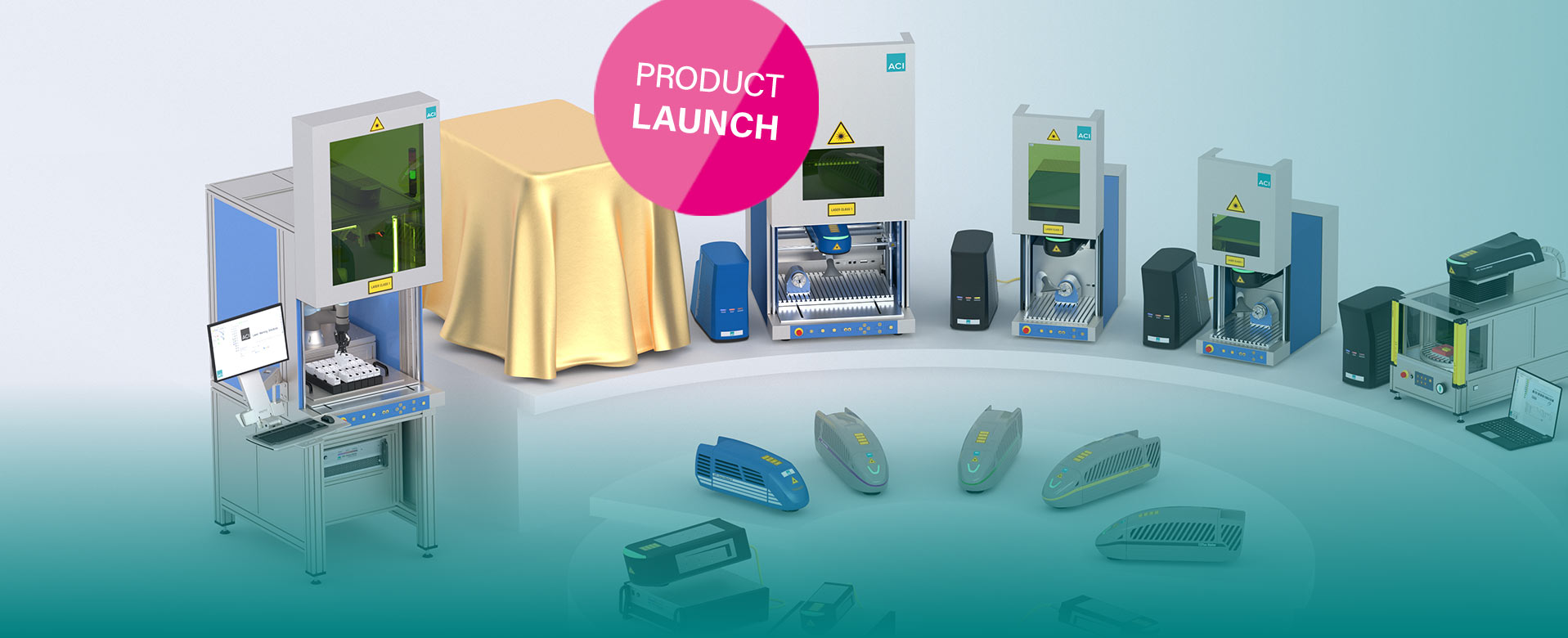 ACI Laser Systems at AMB 2026: A New Product Hidden Under a Golden Cloth and a Product Launch