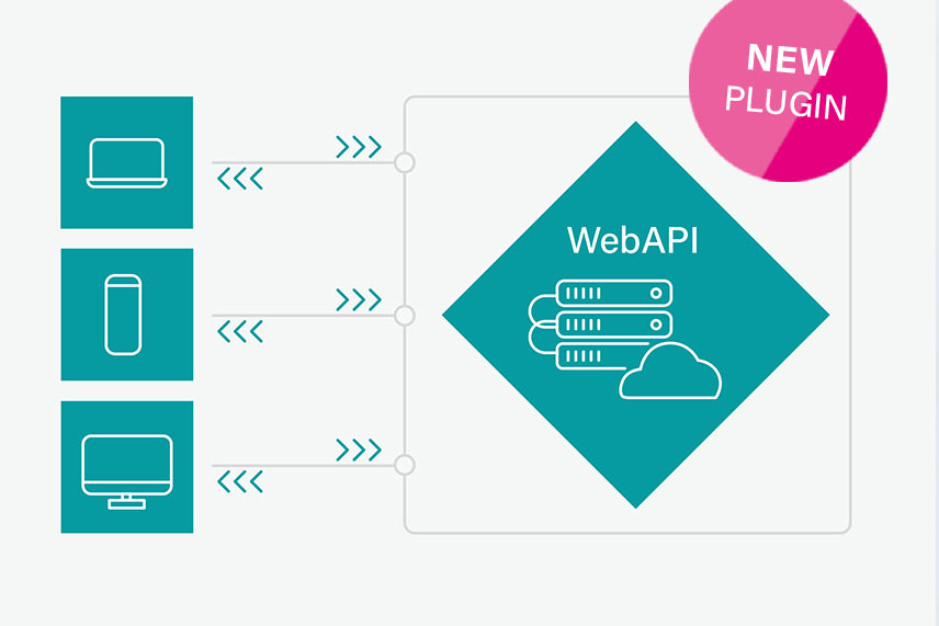 Grafische Darstellung des WebAPI Plugins für Magic Mark mit Datenaustausch zu externen Anwendungen