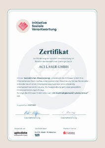 Zertifikat ACI Laser GmbH BAV Web X