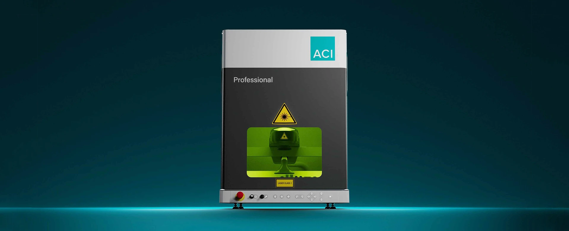 Workstation Professional mit geschlossener Tür in atmosphärischer Lichtinszenierung