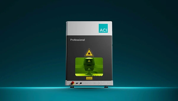 Workstation Professional – Next Generation by ACI Laser, front view with the laser work chamber closed.